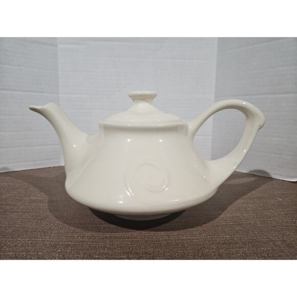 MCM Pearl China Company Aladdin Teapot Swirl 1940's Mid Century - Picture 1 of 6